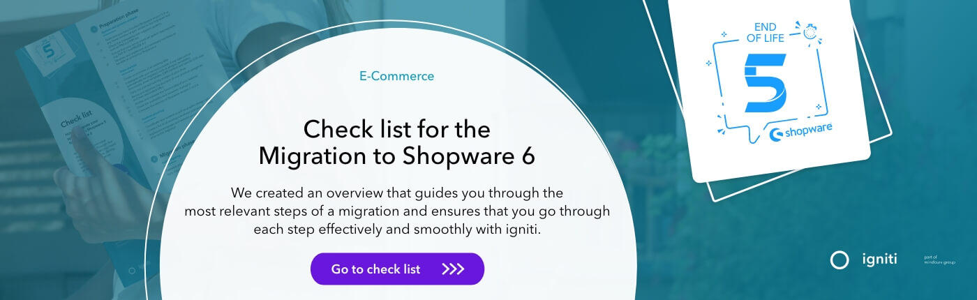 Check list for the migration to Shopware 6