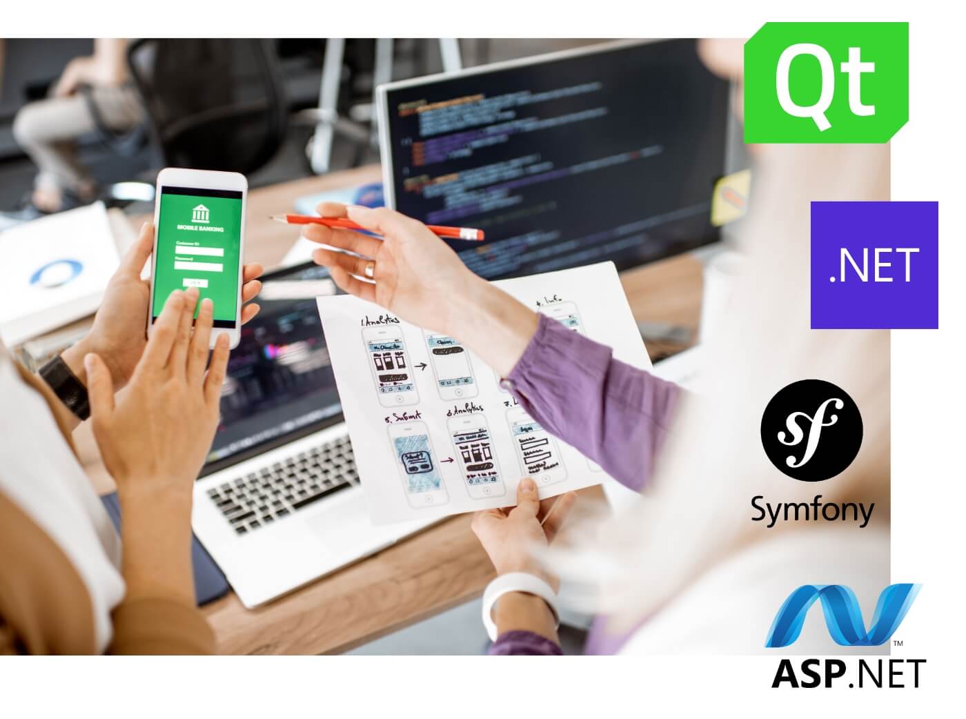 App Entwicklung mit den Technologien von Qt, .NET, Symfony und ASP.NET