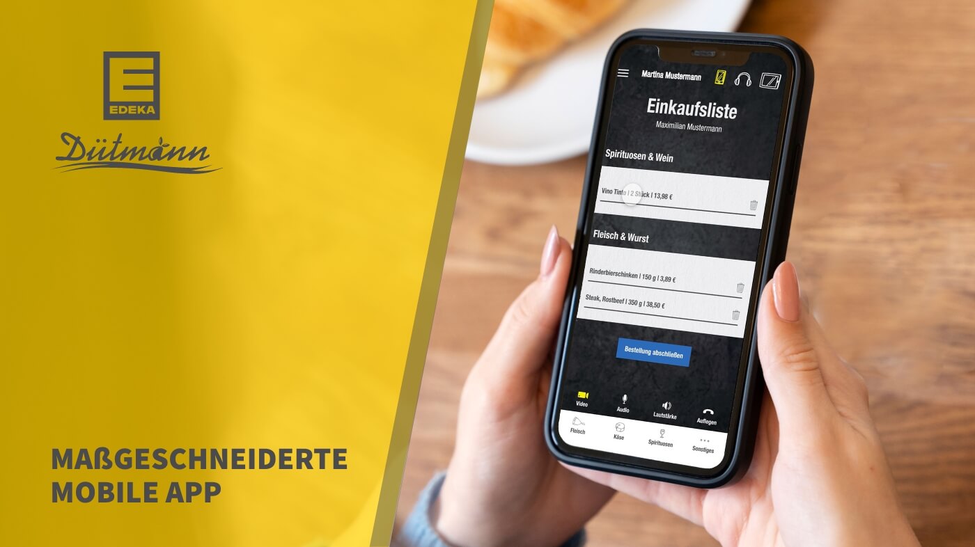 Mobile App als Einkaufserlebnis für Edeka Dütmann Gartmann GmbH - igniti
